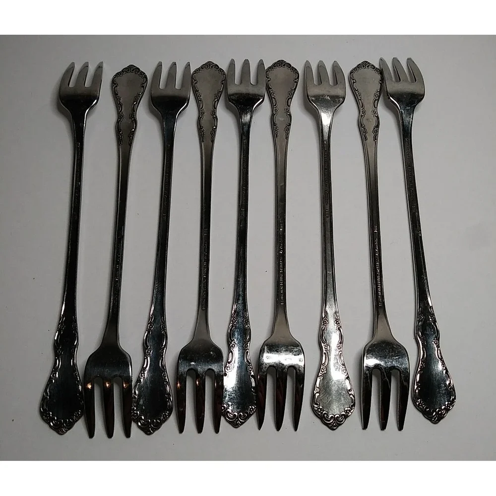 Oneida Mansion Hall Distinction Deluxe Cocktail Forks Stainless Flatware 9